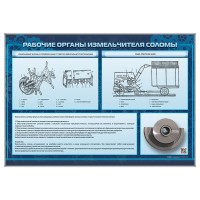 Стенд с агрегатами в разрезе "Рабочие органы измельчителя соломы"